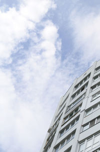 Low angle view of modern building against sky