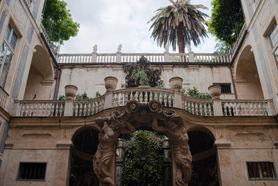 Low angle view of historical building