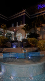 Swimming pool at night