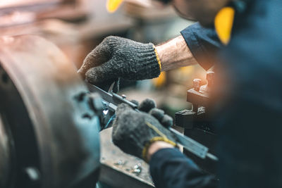 Man working on metal