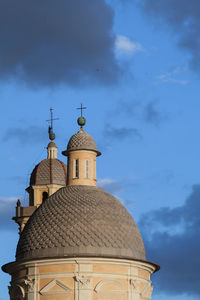 Low angle view of chiesa di san francesco against blue sky