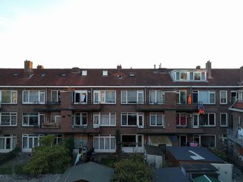 Low angle view of residential building against sky