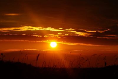 Scenic view of landscape at sunset