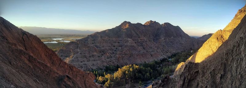 Panoramic view of rocky mountains