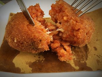 Close-up of ice cream in plate