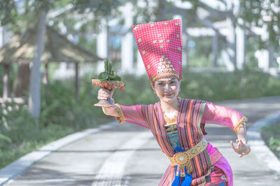 Kembang sembah a woment traditional dance of sasak lombok mandalika