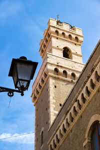 Low angle view of old building against sky