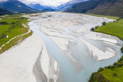 Scenic view of snowcapped mountains