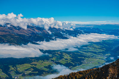 Scenic view of dramatic landscape against sky