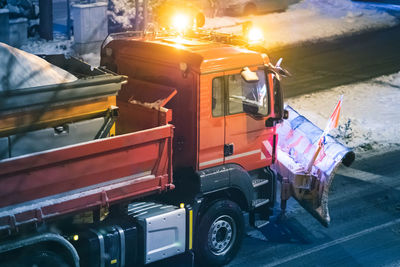 Vehicles on road in city