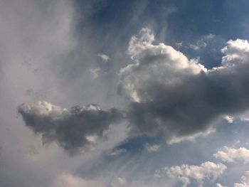 Low angle view of cloudy sky