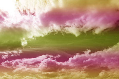 Close-up of multi colored clouds in sky