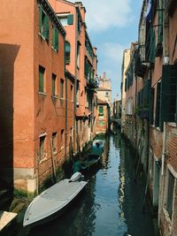 Canal amidst buildings in city