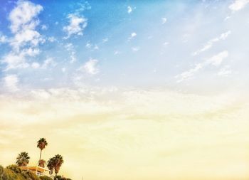 Low angle view of sky at sunset