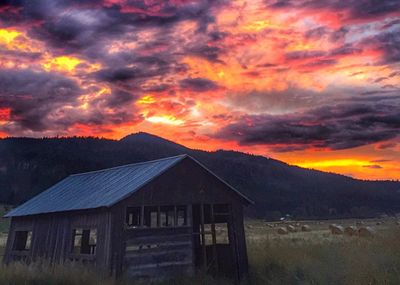 View of dramatic sky at sunset