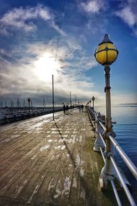 Scenic view of water against sky