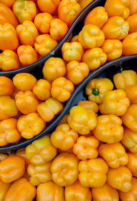 High angle view of fruits for sale in market