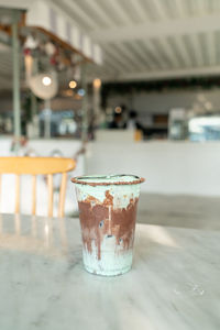 Close-up of drink on table