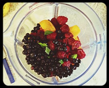 Close-up of strawberries in bowl