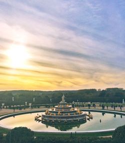 View of city at sunset