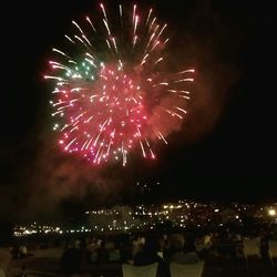 Low angle view of firework display