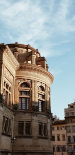 Low angle view of buildings against sky