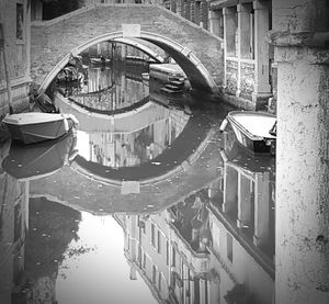 Reflection of buildings in water