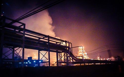 Low angle view of cables against sky