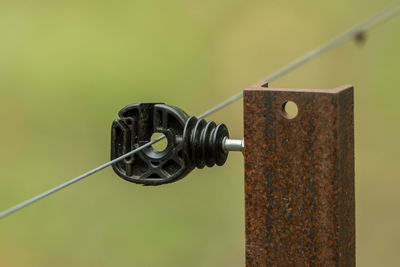 Close-up of fence