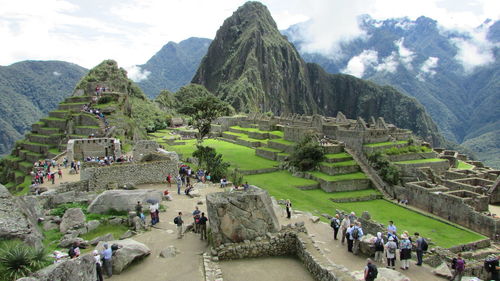 People visiting machu picchu