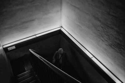 Man on staircase