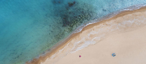 High angle view of beach
