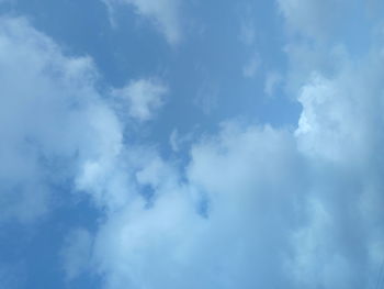 Low angle view of clouds in sky