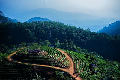 Scenic view of mountain against sky