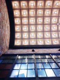 View of illuminated window