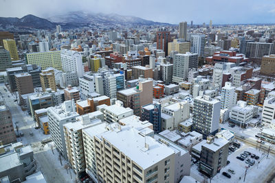 High angle view of cityscape