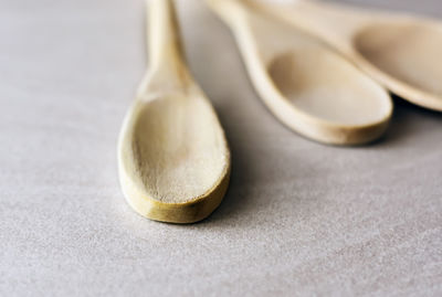 Close-up of spoon on table