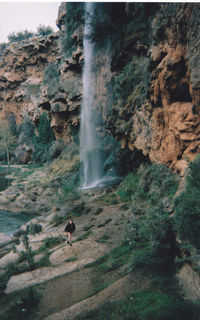 Scenic view of waterfall