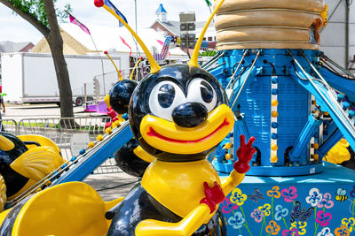 Close-up of carousel in amusement park