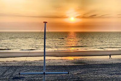 Evening at sylt's red cliff