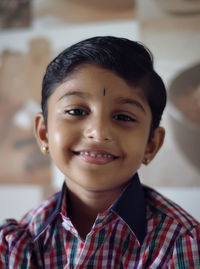 Portrait of boy smiling