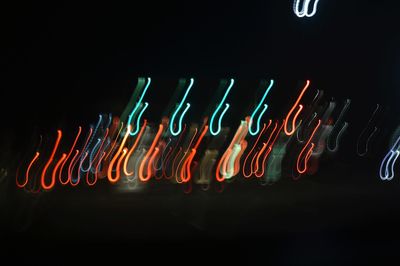 Illuminated light painting at night