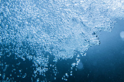 Close-up of bubbles in water