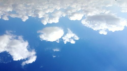 Low angle view of cloudy sky