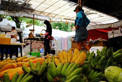 Various fruits for sale at market stall