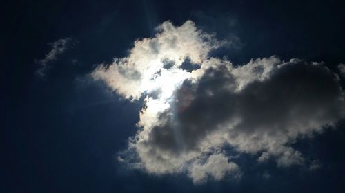 Low angle view of cloudy sky