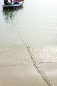 High angle view of sea shore