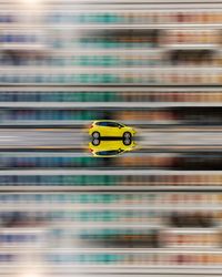 Close-up of yellow toy car
