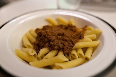 Close-up of meal served in plate
