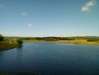 Scenic view of river against sky